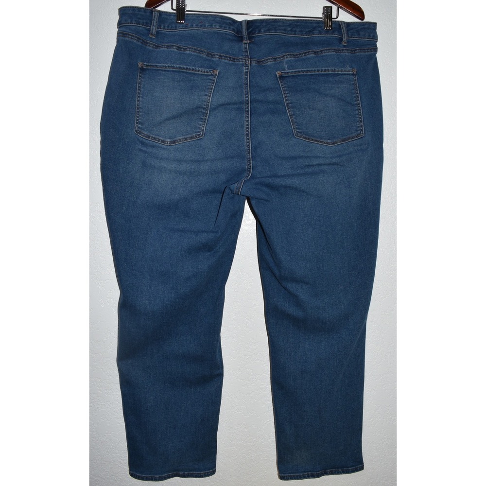 Talbots 22WP Flawless Five-Pocket Straight Leg Jeans Comfy Stretch Blue 5-Pkt - Picture 4 of 16